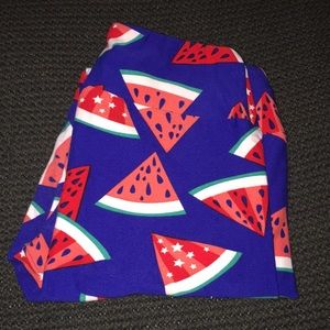 LulaRoe OS RARE 🍉 Watermelon Leggings